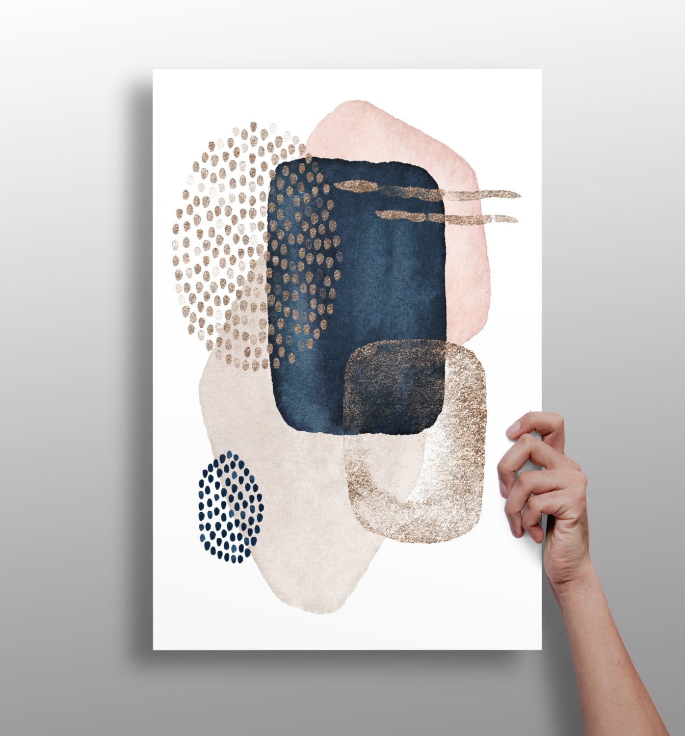 Line Art Modern Shape V3 Aluminum Print.