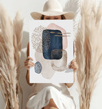 Line Art Modern Shape V3 Aluminum Print.