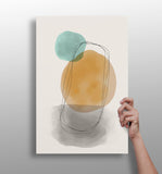 Line Art Modern Shape V8 Aluminum Print.