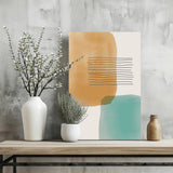 Line Art Modern Shape V9 Aluminum Print.