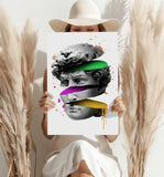 Statue Head Contemporary Aluminum Print.