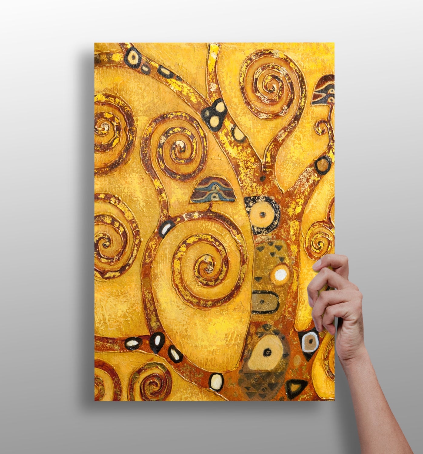 Gustave Klimt Style Aluminum Print.