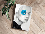 Girl With Blue Aluminum Print.
