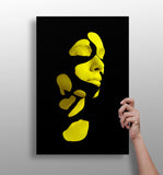 Woman in Style Yellow Aluminum Print.