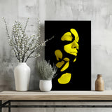 Woman in Style Yellow Aluminum Print.