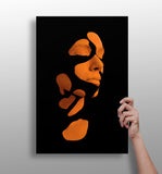 Woman in Style Orange Aluminum Print.