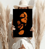 Woman in Style Orange Aluminum Print.