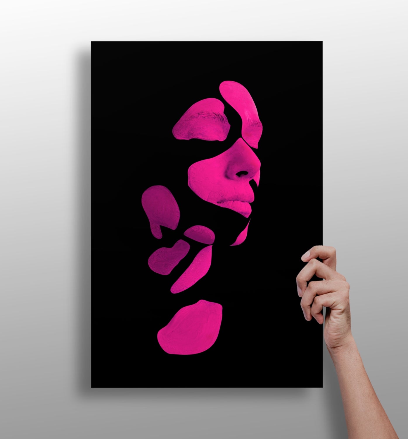 Woman in Style Fuschia Aluminum Print.