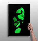 Woman in Style Green Aluminum Print.