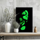Woman in Style Green Aluminum Print.