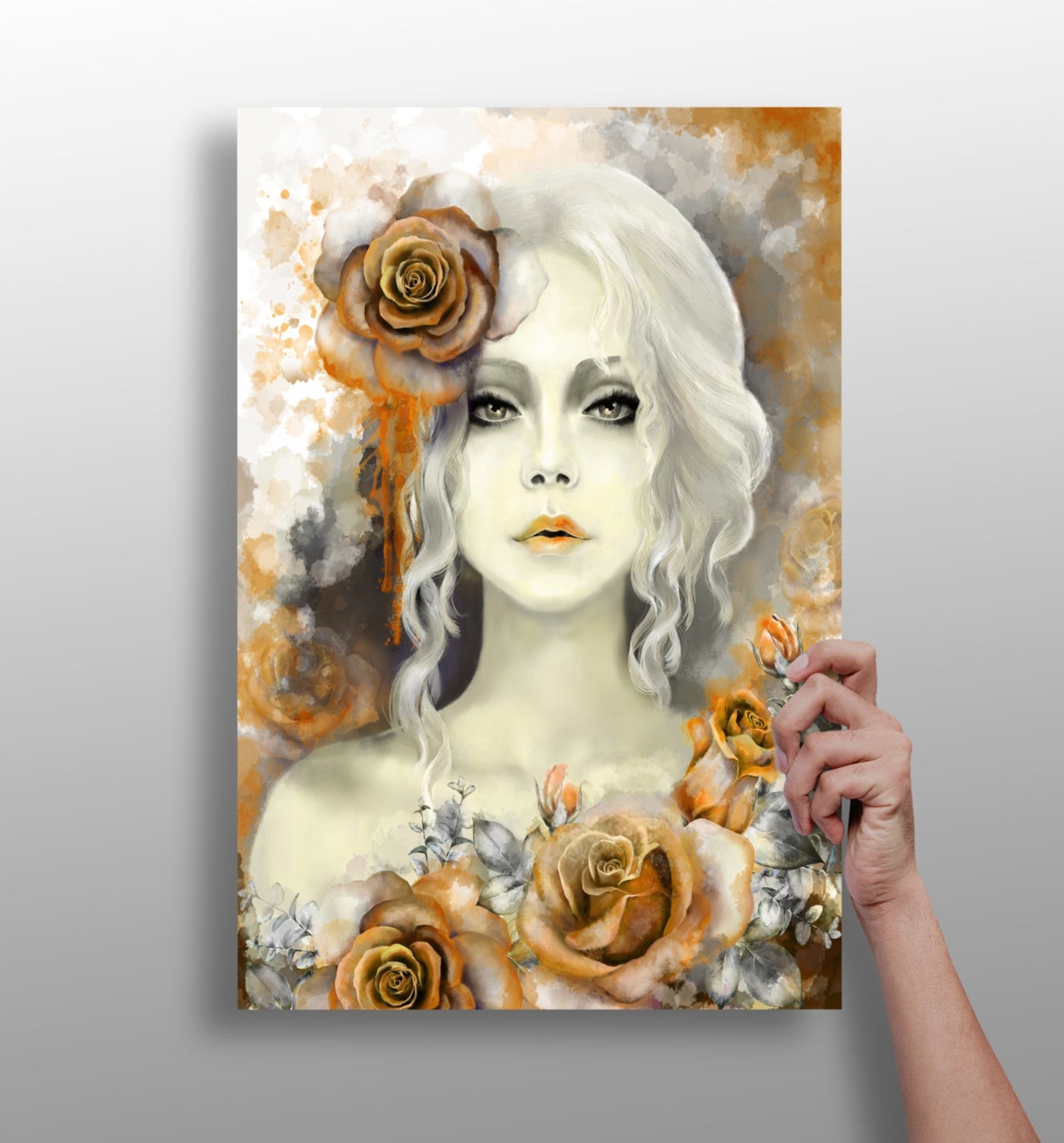 Woman Portrait Aluminum Print.