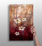 Abstract Flowers V1 Aluminum Print.