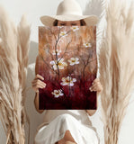 Abstract Flowers V1 Aluminum Print.