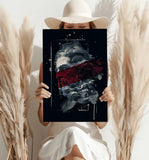 Poseidon Red Aluminum Print.