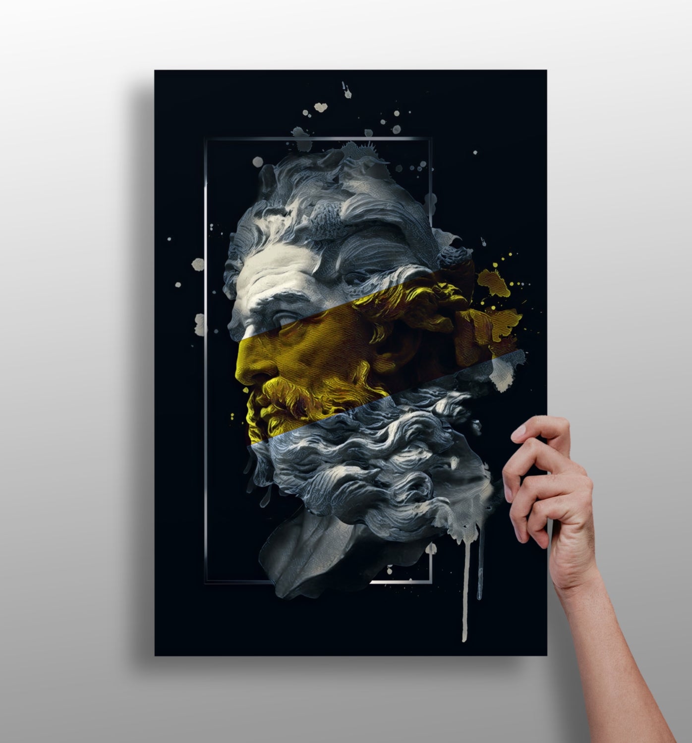 Poseidon Yellow Aluminum Print.