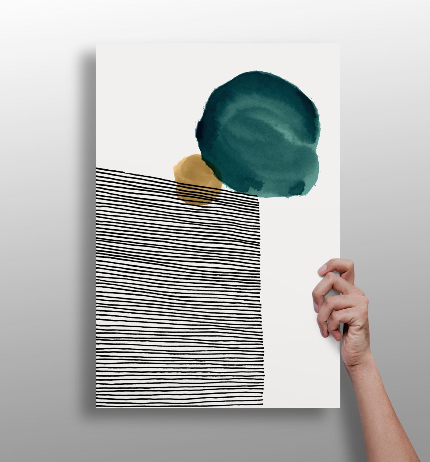 Modern Art Shape V3 Aluminum Print.