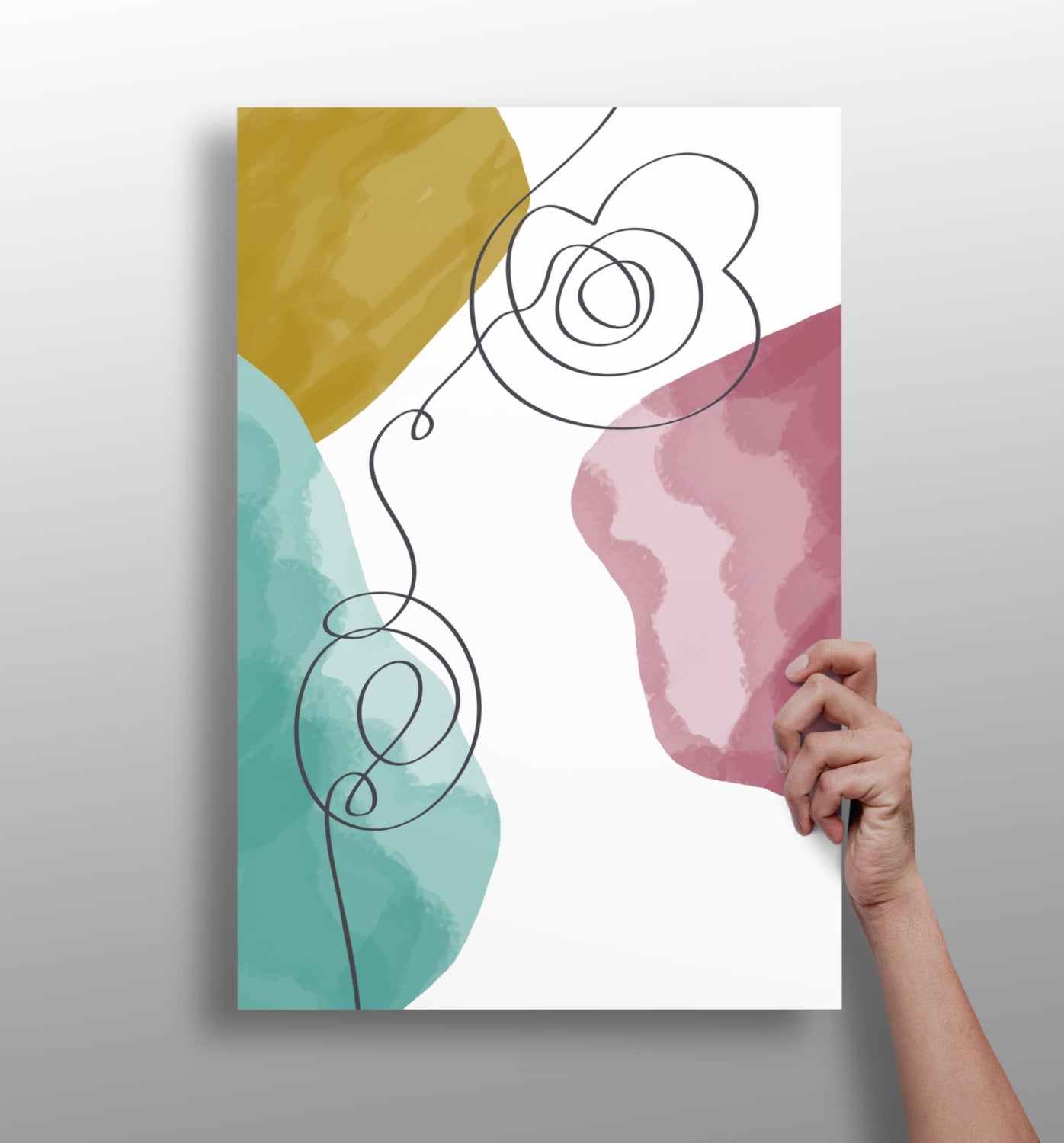 Modern Art Shape V4 Aluminum Print.