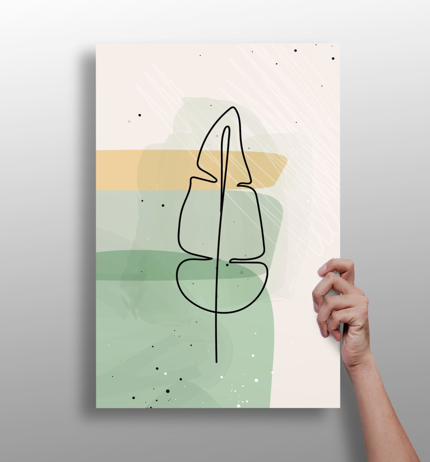 Line Art V3 Aluminum Print.