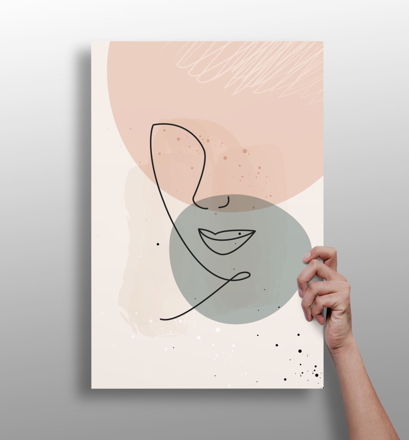 Line Art V4 Aluminum Print.