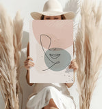 Line Art V4 Aluminum Print.