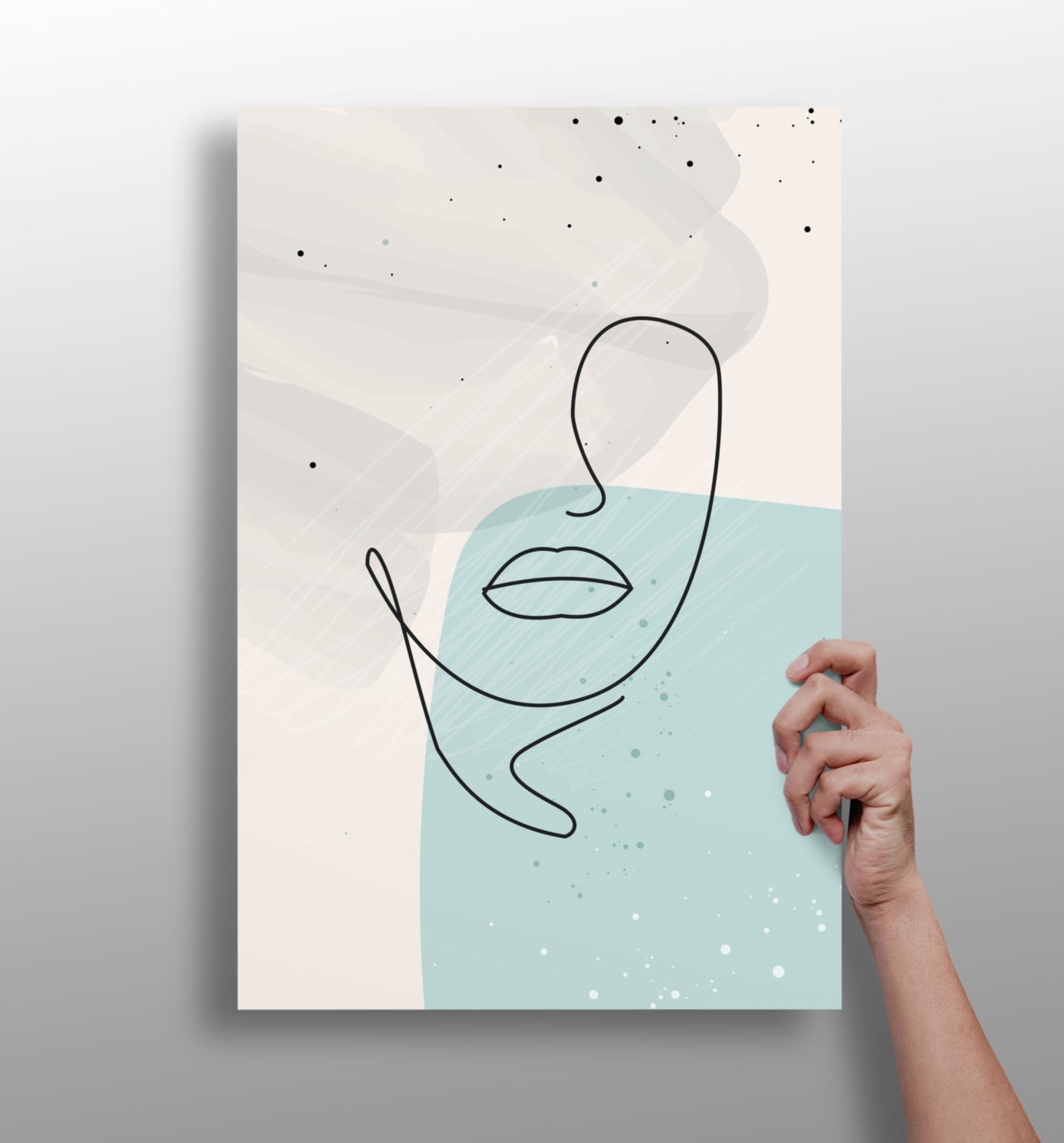 Line Art V5 Aluminum Print.