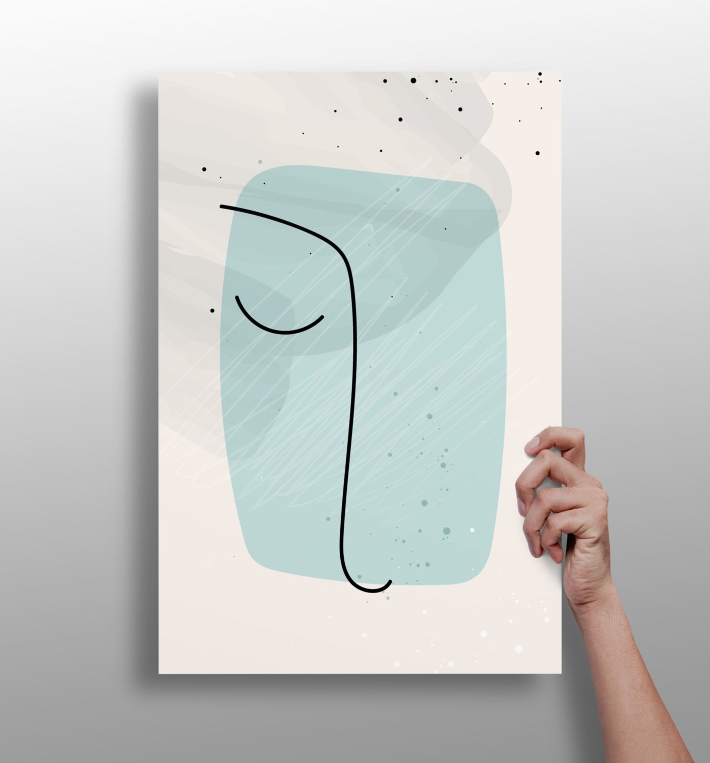 Line Art V8 Aluminum Print.