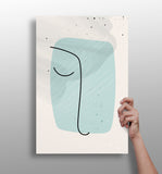 Line Art V8 Aluminum Print.