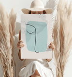 Line Art V8 Aluminum Print.