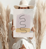 Line Art V9 Aluminum Print.