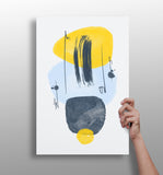 Line Art V11 Aluminum Print.