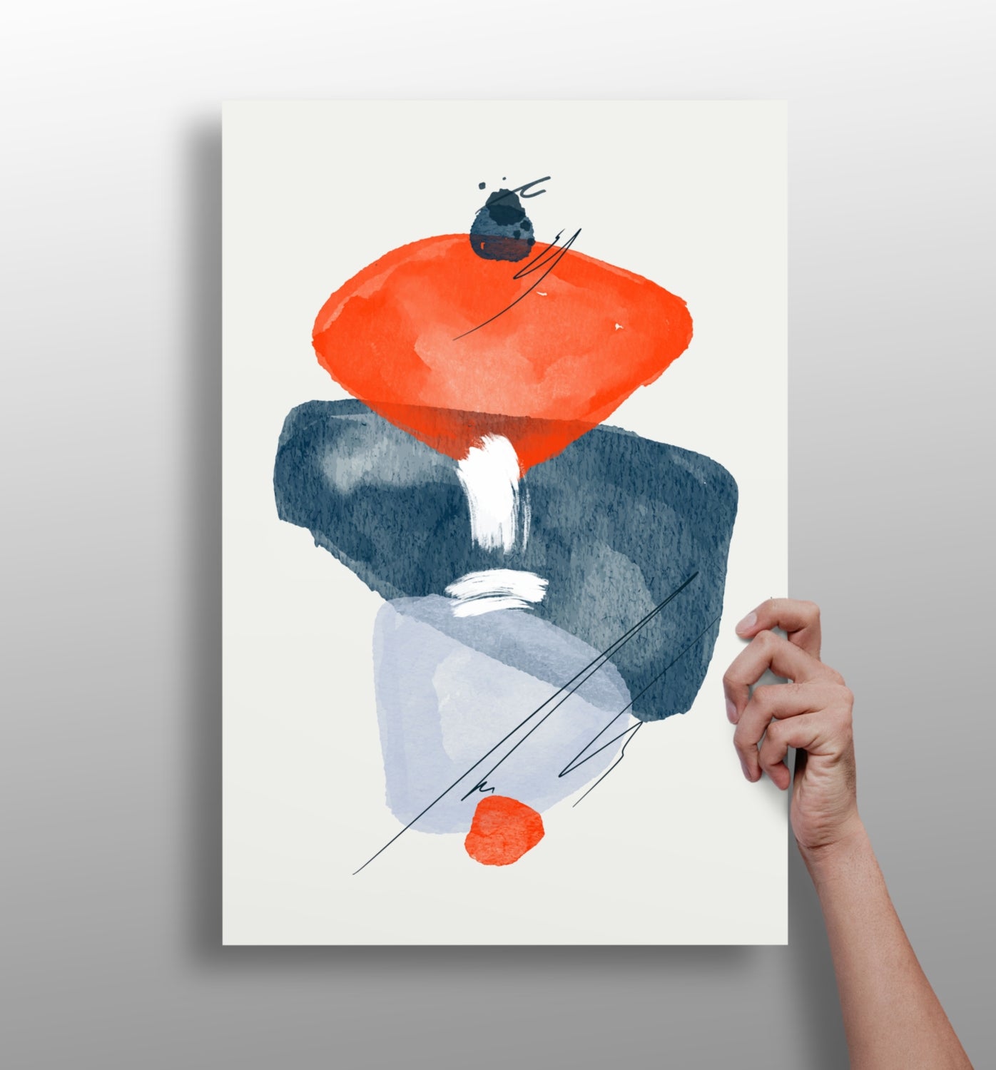 Line Art V12 Aluminum Print.