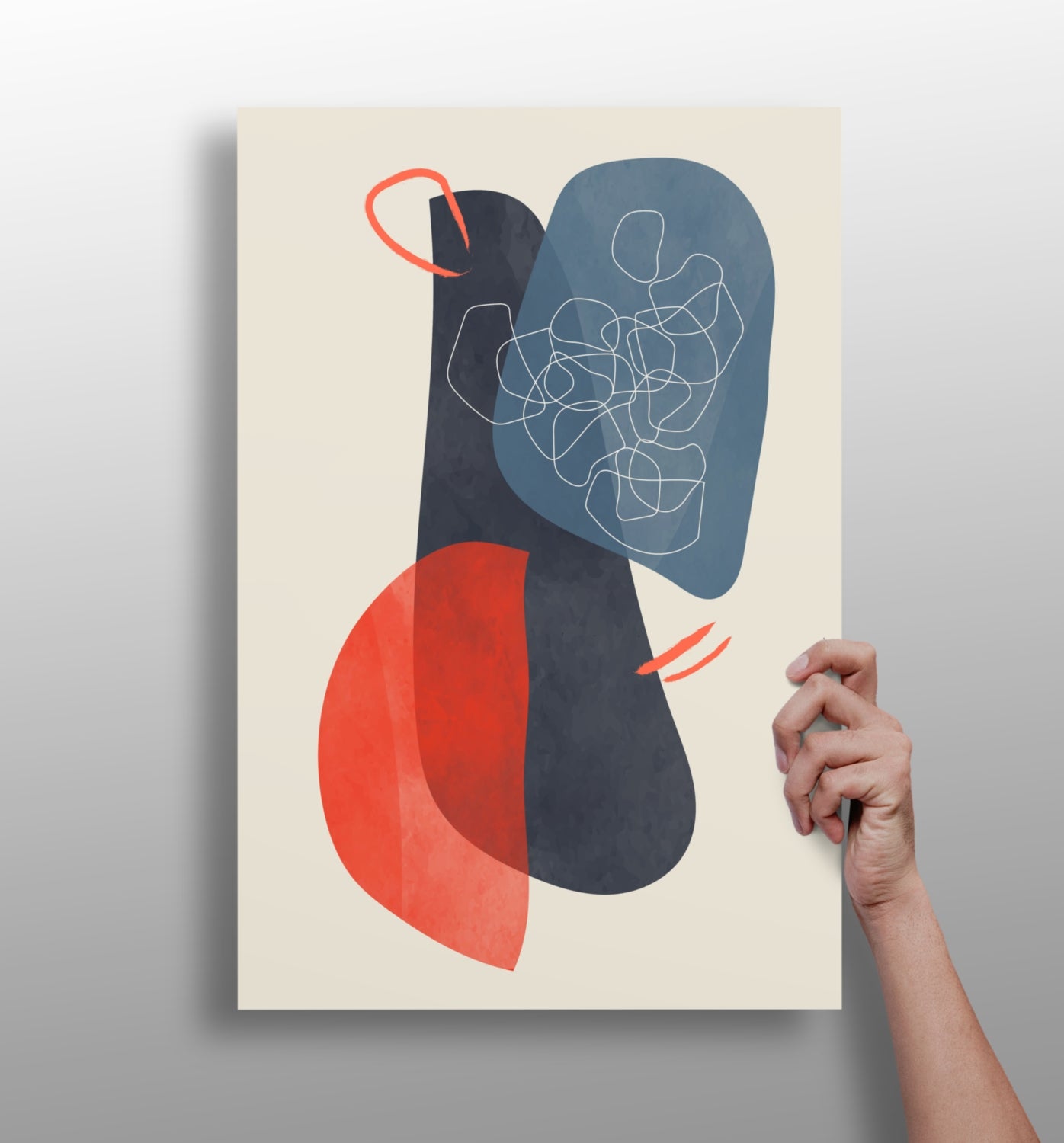 Line Art V14 Aluminum Print.