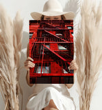 Stairs Red Aluminum Print.