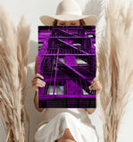 Stairs Purple Aluminum Print.