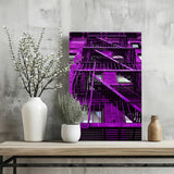 Stairs Purple Aluminum Print.