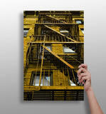 Stairs Yellow Aluminum Print.
