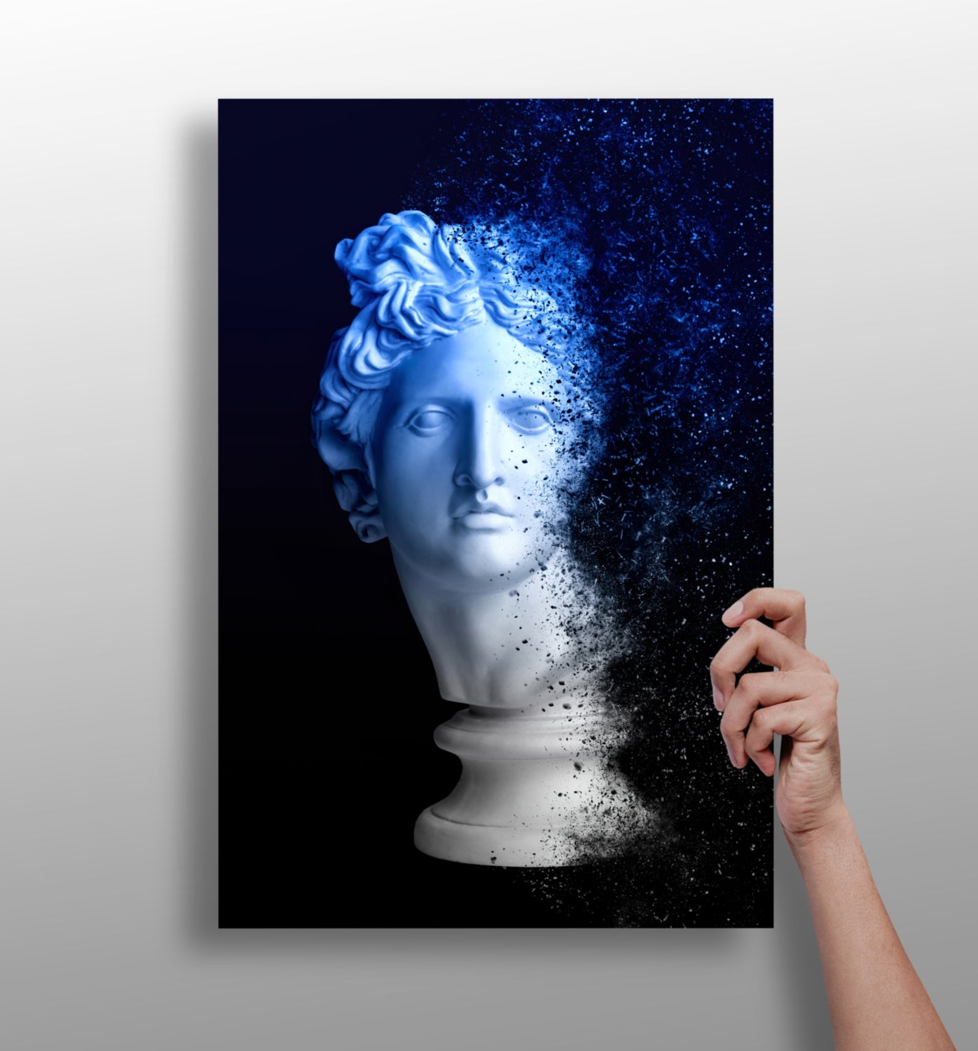 Statue Head Contemporary Aluminum Print.