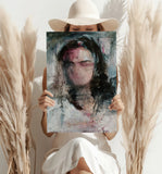 Woman in Silence Aluminum Print.