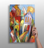 Cute City Aluminum Print.