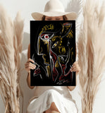 Abstract Art Faces Aluminum Print.