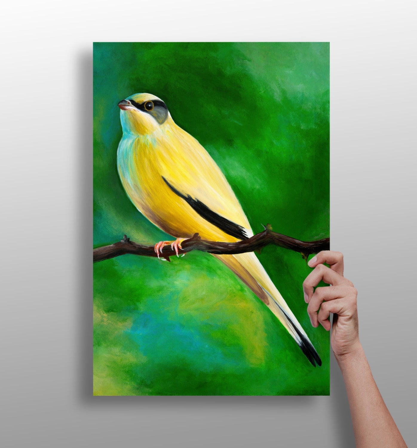 Yellow Bird Aluminum Print.