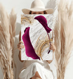 Burgundry Leaves Aluminum Print.