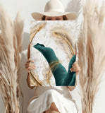 Emerald Leaves Aluminum Print.