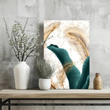 Emerald Leaves Aluminum Print.