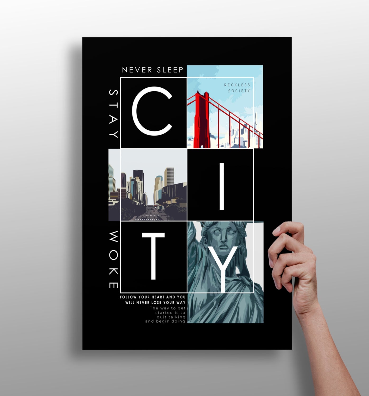 City Aluminum Print.