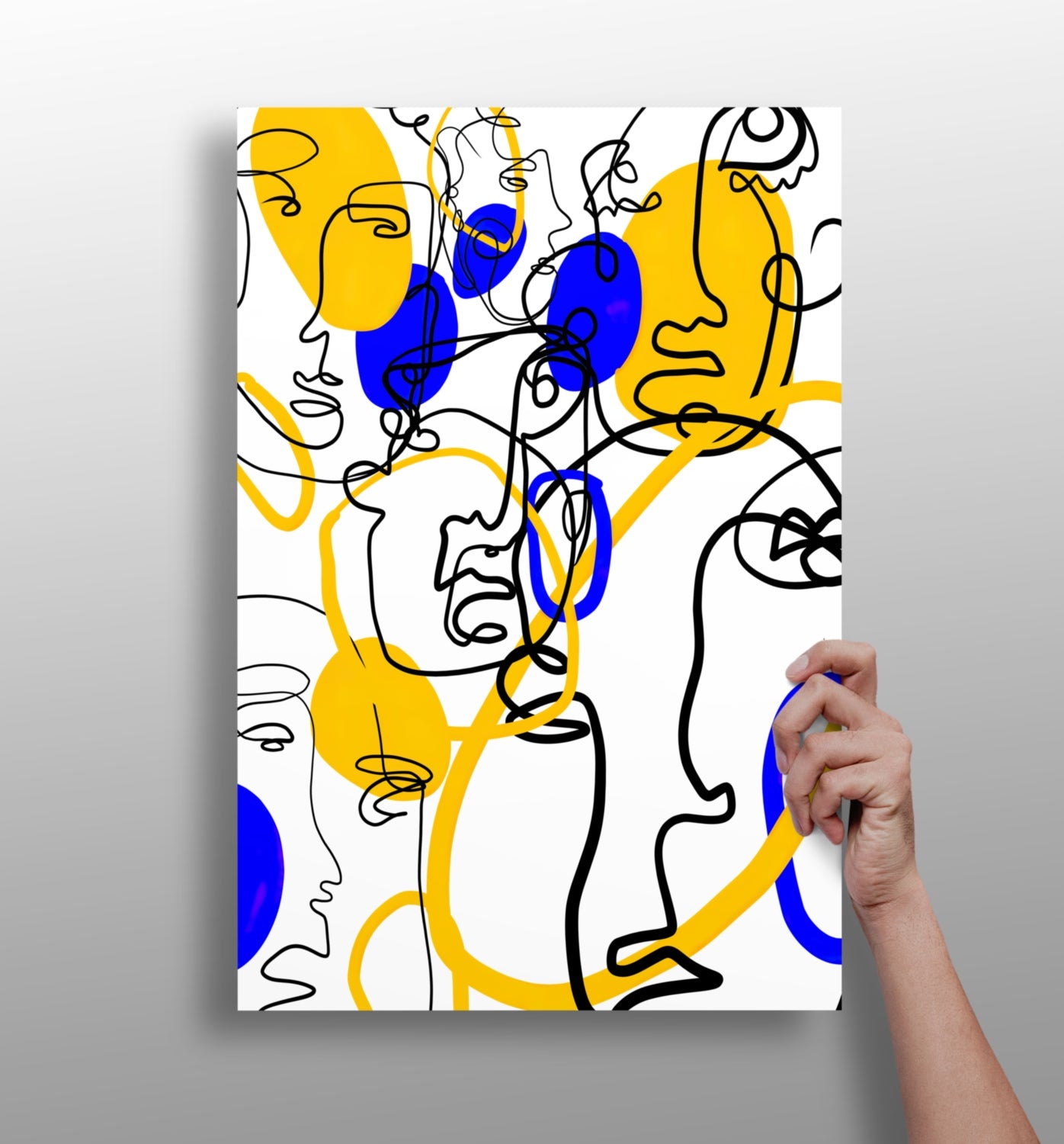 Abstract Line Art Aluminum Print.