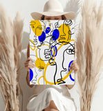 Abstract Line Art Aluminum Print.