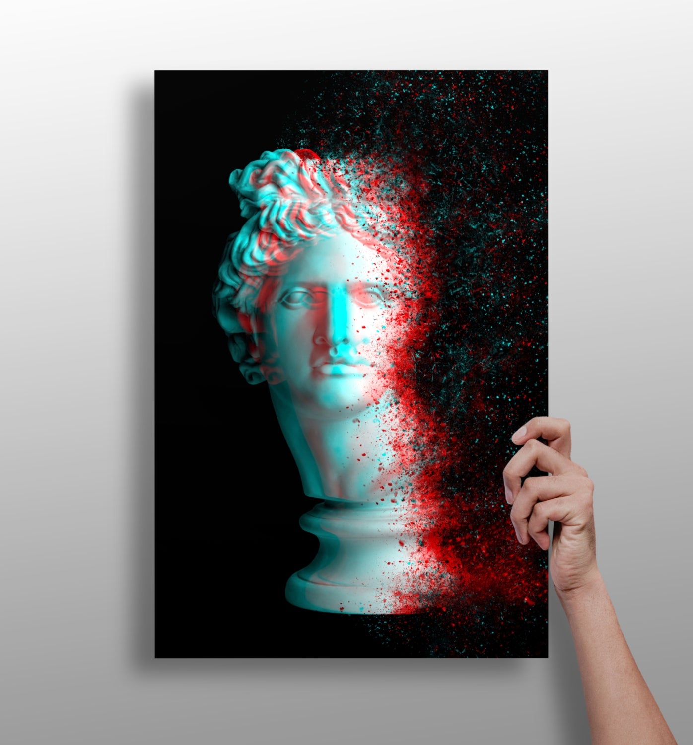 Statue Head Contemporary Aluminum Print.