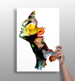Colorful Portrait V1 Aluminum Print.