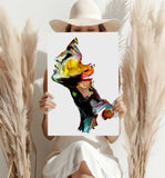 Colorful Portrait V1 Aluminum Print.